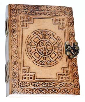 Celtic Cross Leather Journal with Latch Mythical Collectibles Journals