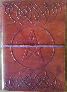 Pentagram Leather Black Book with Cord Mythical Collectibles Journals