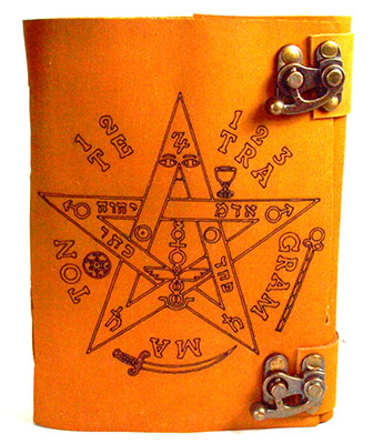Tetragrammaton Aged Leather Journal with Latch Mythical Collectibles Journals