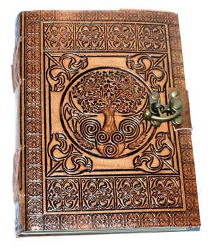 5" x 7" Tree of Life Embossed Leather Journal withlatch Mythical Collectibles
