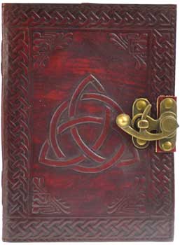 Triquetra Leather Black Book with Latch Mythical Collectibles Journals