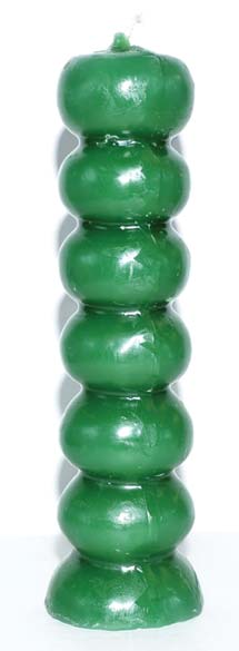 6 Green Seven Knob Candles Mythical Collectibles Candles