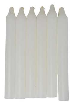 White Taper Candles (set of 6) Mythical Collectibles Candles