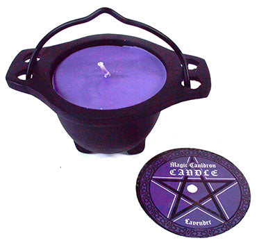 Lavender Candle in cauldron Mythical Collectibles Candles