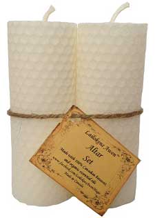 White Lailokens Awen Candle Altar Set Lailokens Awen Candles