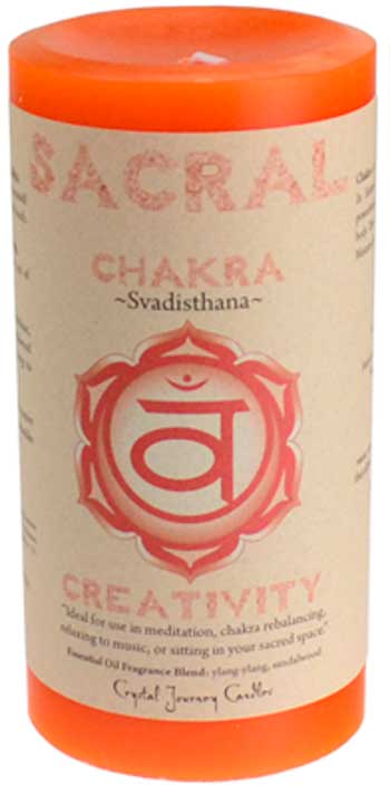 Sacral Chakra Pillar Candle Mythical Collectibles Candles