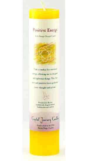 Positive Energy Reiki Charged Pillar Candle Mythical Collectibles Candles