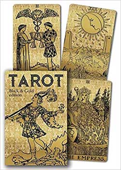 Tarot Black and Gold Deck & Book Mythical Collectibles Tarot Cards