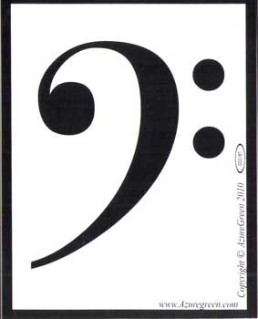 Bass Clef Bumper Sticker Mythical Collectibles Bumper Stickers