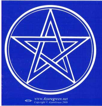Pentagram Square Bumper Sticker Mythical Collectibles Bumper Stickers