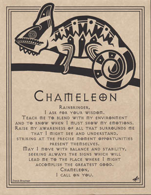 Chameleon Prayer Poster Mythical Collectibles Posters