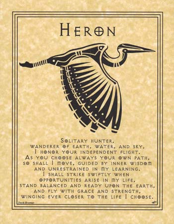 Heron Prayer Poster Mythical Collectibles Posters