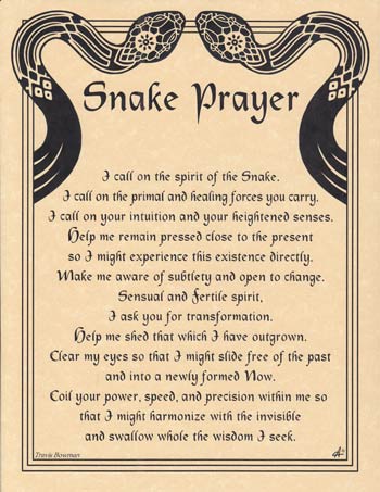 Snake Prayer Poster Mythical Collectibles Posters