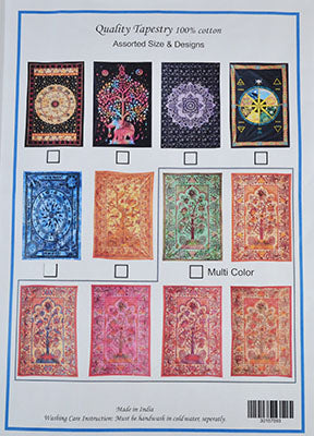 Assorted Design Tapestry (Mixed Colors) Mythical Collectibles