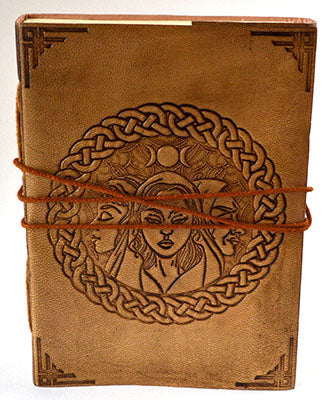 Triple Goddess Leather Black Book with Cord Mythical Collectibles Journals