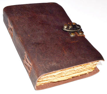 Aged Looking Paper Leather Journal with LatchMythical Collectibles
