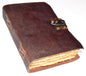 Aged Looking Paper Leather Journal with LatchMythical Collectibles