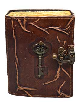 Key Aged Leather Journal with Latch Mythical Collectibles Journals
