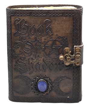 Book of Shadows Aged Leather Journal with Latch Mythical Collectibles Journals