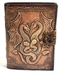 Double Dragon Aged Leather Journal with Latch Mythical Collectibles Journals