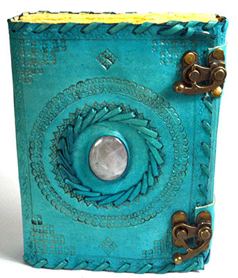 Blue & Stone Aged Leather Journal with Latch Mythical Collectibles Journals
