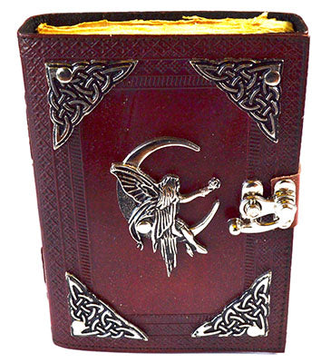 Fairy Aged Leather Journal with Latch Mythical Collectibles Journals