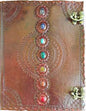 10" x 13" Chakra Leather Black Book with LatchMythical Collectibles
