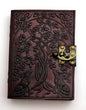 Wolf & Tree of Life Leather Black Book with LatchMythical Collectibles