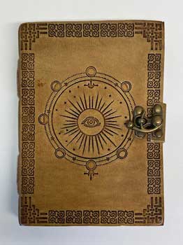 5" x 7" Moon Phase Embossed Leather Journal with LatchMythical Collectibles