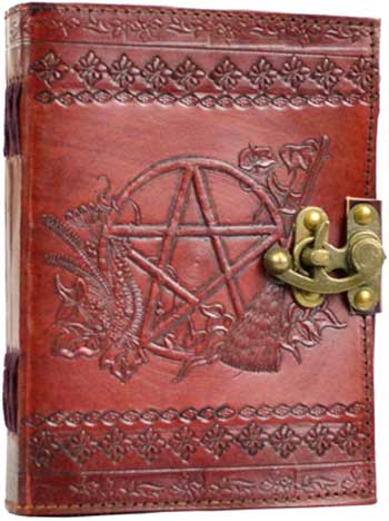 Pentagram Leather Black Book with LatchMythical Collectibles