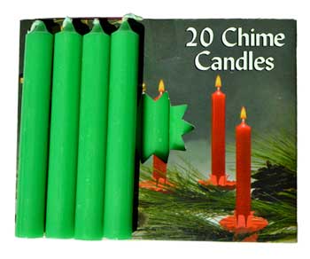 Emerald Green Chime Candles - 20 pack Mythical Collectibles