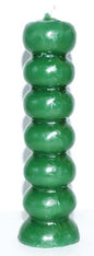 6 Green Seven Knob Candles Mythical Collectibles