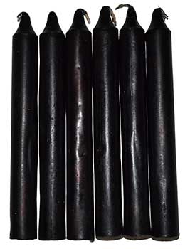 Black Taper Candles (set of 6) Mythical Collectibles Candles