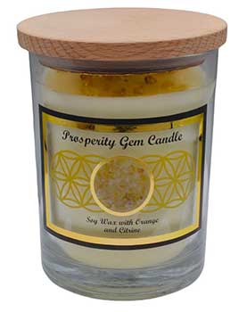 Prosperity Gem Stone Soy Candle Mythical Collectibles Candles