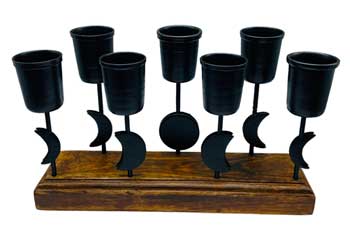 7 Moon Phases Taper Candle Holder Mythical Collectibles Candle Holders