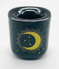 Moon & Star Black Ceramic Chime Candle Holder Mythical Collectibles Candle Holders