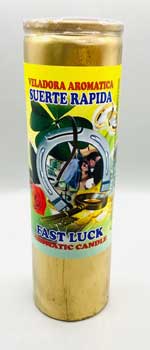 Fast Luck Gold (Suerte Rapida) Aromatic Jar Candle Mythical Collectibles Candles