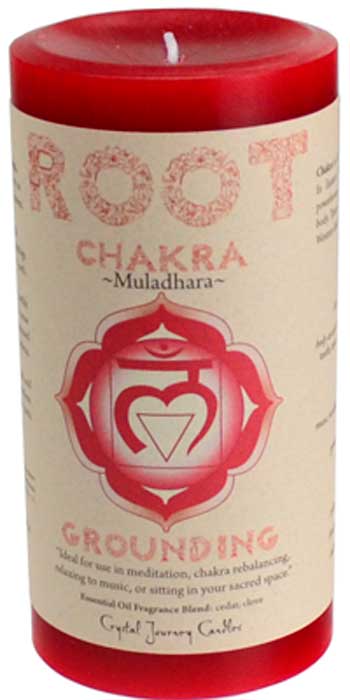 Root Chakra Pillar Candle Mythical Collectibles Candles