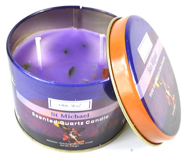San Miguel (St Michael) Quartz Tin Candle Mythical Collectibles Candles