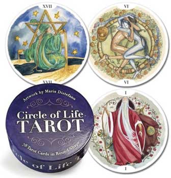 Circle of Life Tarot Deck (round) Maria Distefano Tarot Cards