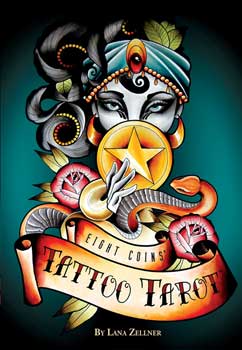 Eight Coins Tattoo Tarot Deck & Book Lana Zellner Tarot Cards