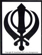 Khanda Bumper Sticker Mythical Collectibles Bumper Stickers