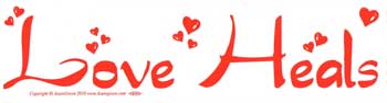 Love Heals Bumper Sticker Mythical Collectibles Bumper Stickers