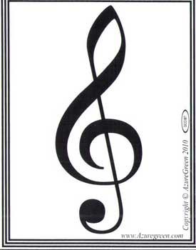 Treble Clef Bumper Sticker Mythical Collectibles Bumper Stickers