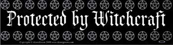Protected By Witchcraft Bumper Sticker Mythical Collectibles Bumper Stickers