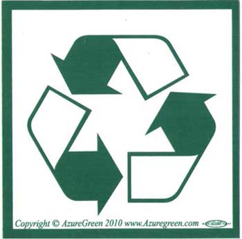 Recycle Symbol Bumper Sticker Mythical Collectibles Bumper Stickers