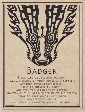 Badger Prayer Poster Mythical Collectibles Posters