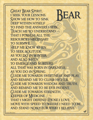 Bear Prayer Poster Mythical Collectibles Posters