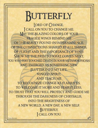 Butterfly Prayer Poster Mythical Collectibles Posters