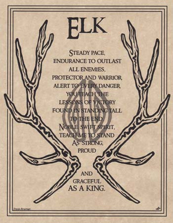 Elk Prayer Poster Mythical Collectibles Posters